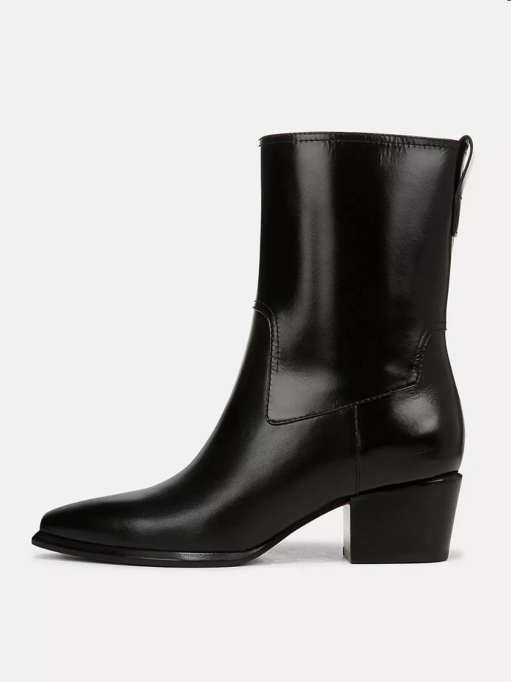 VINCE NWT Arlington Leather Boot black 9.5 M